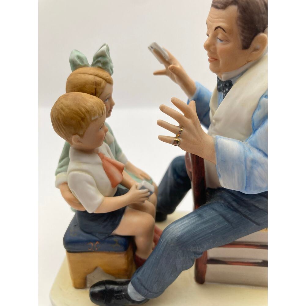 Inspired by Norman Rockwell Saturday Evening Post "Card Tricks" Figure by Gorham - Picture 2 of 9